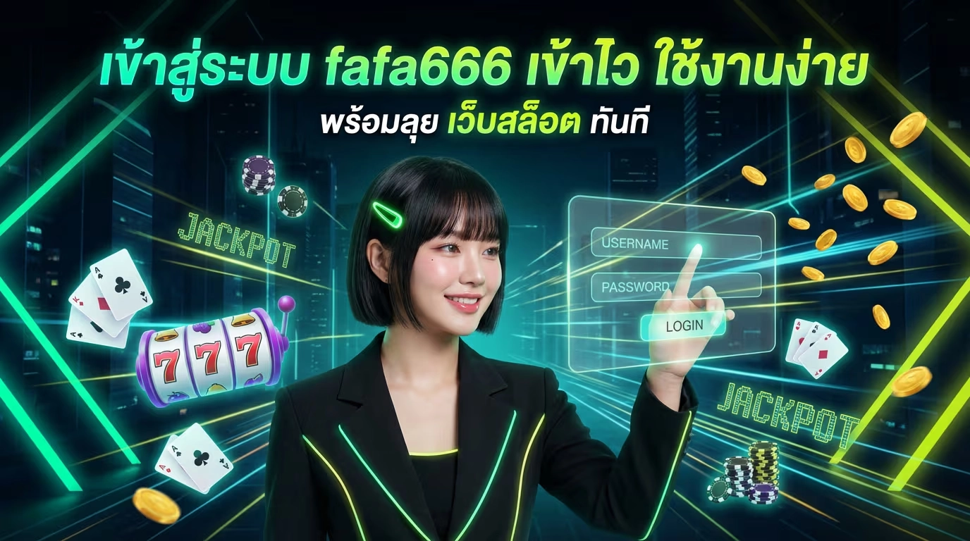 เข้าสู่ระบบ fafa666 เข้าไว ใช้งานง่าย พร้อมลุย เว็บสล็อต ทันที